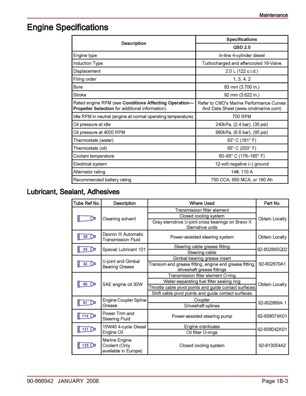 MERCURY CUMMINS STERNDRIVE Service Manual NO 48 QSD 20 Liter Diesel Engines