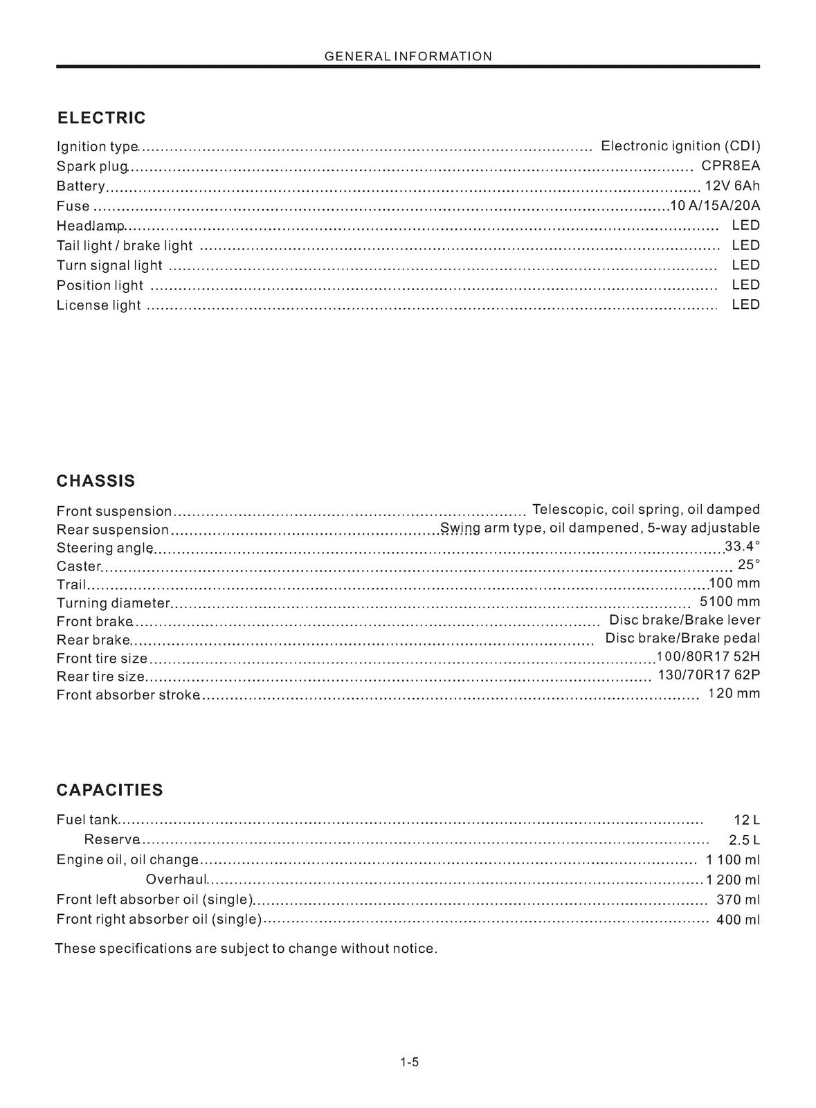 HAOJUE DR160 HJ150-10C Motorcycle Service Manual - BOUND - COVERS - XL FOLDOUTS