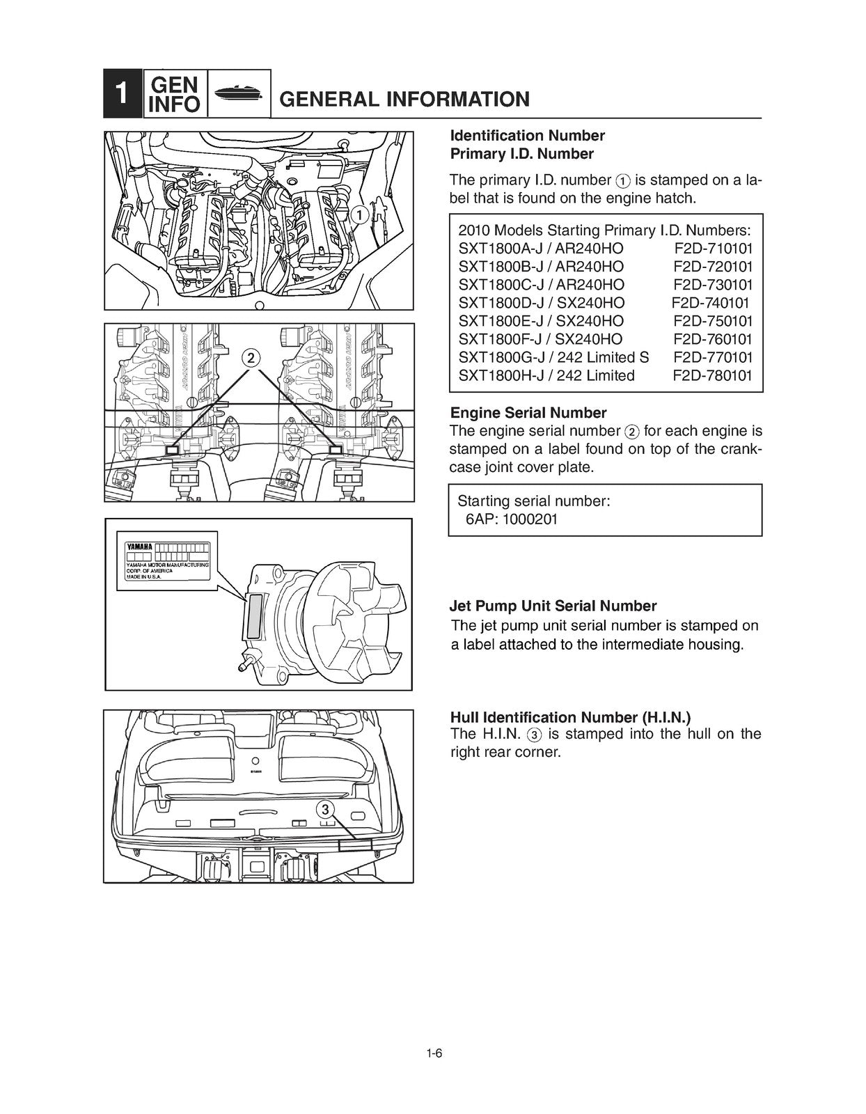 YAMAHA AR240 SX240 242 Limited Boat Service Manual 2010 - WIRE BOUND - COVERS