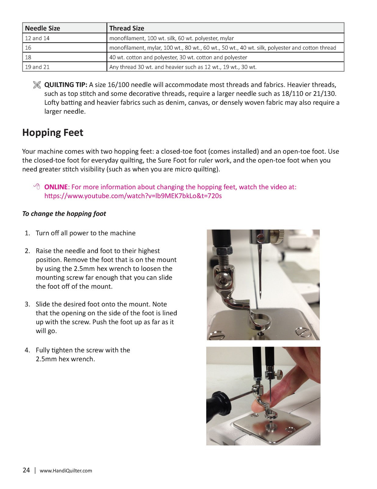 HANDI QUILTER Moxie User Manual 2025 - STEEL WIRE BOUND - PROTECTIVE COVERS