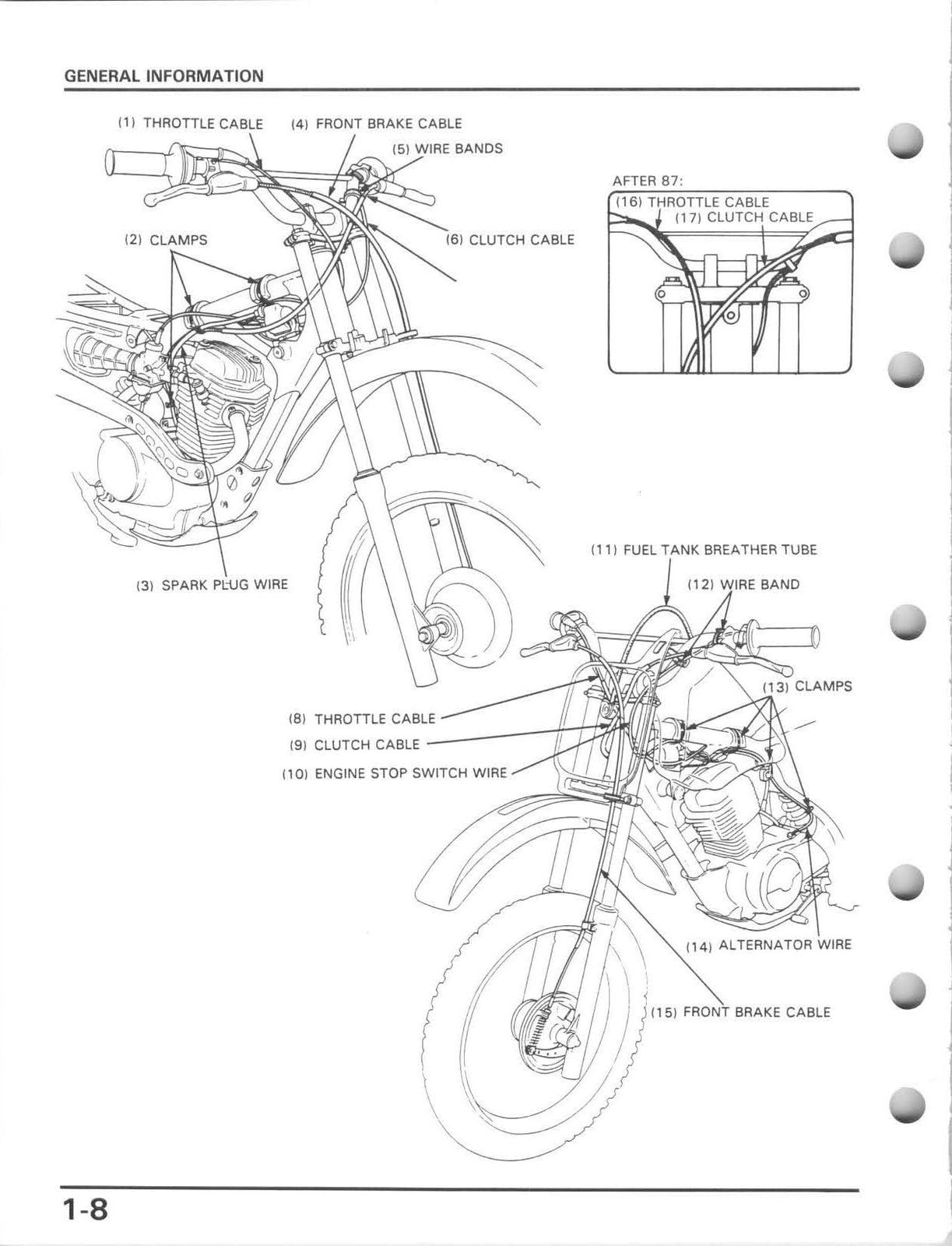 HONDA XR80R XR100R Motorcycle Service Manual 1985-1997 - WIRE BOUND - COVERS