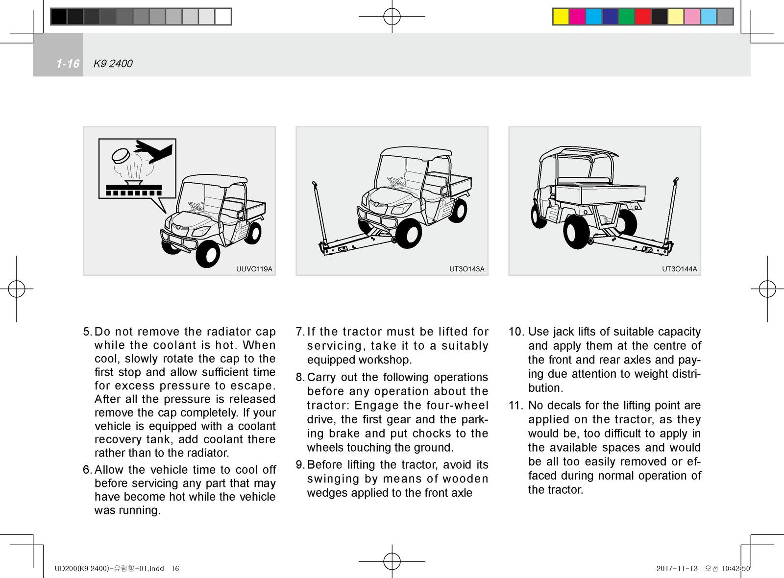 KIOTI K9 2400 Utility Vehicle Owners Manual - STEEL WIRE BOUND - TOUGH COVERS