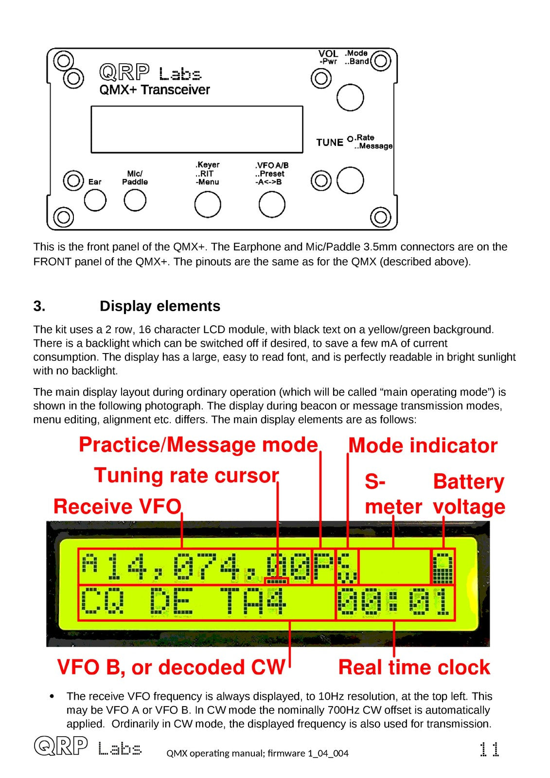 QRP LABS QMX Operating Manual fw 1-04-004 7-23-2026 - WIRE BOUND - TOUGH COVERS