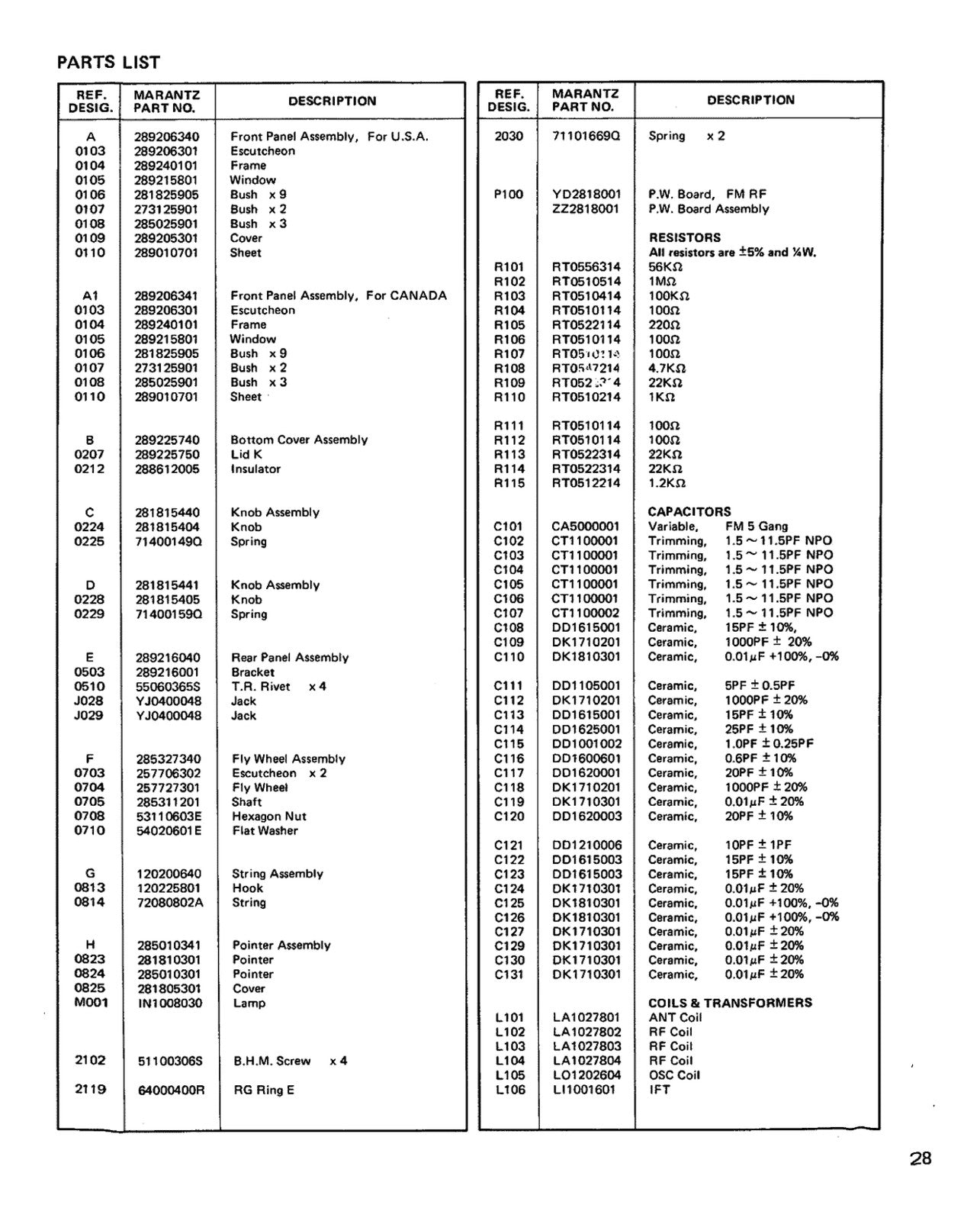 MARANTZ 4300 Stereo 2 Quadradial 4 Receiver Service Manual, FOLDOUTS