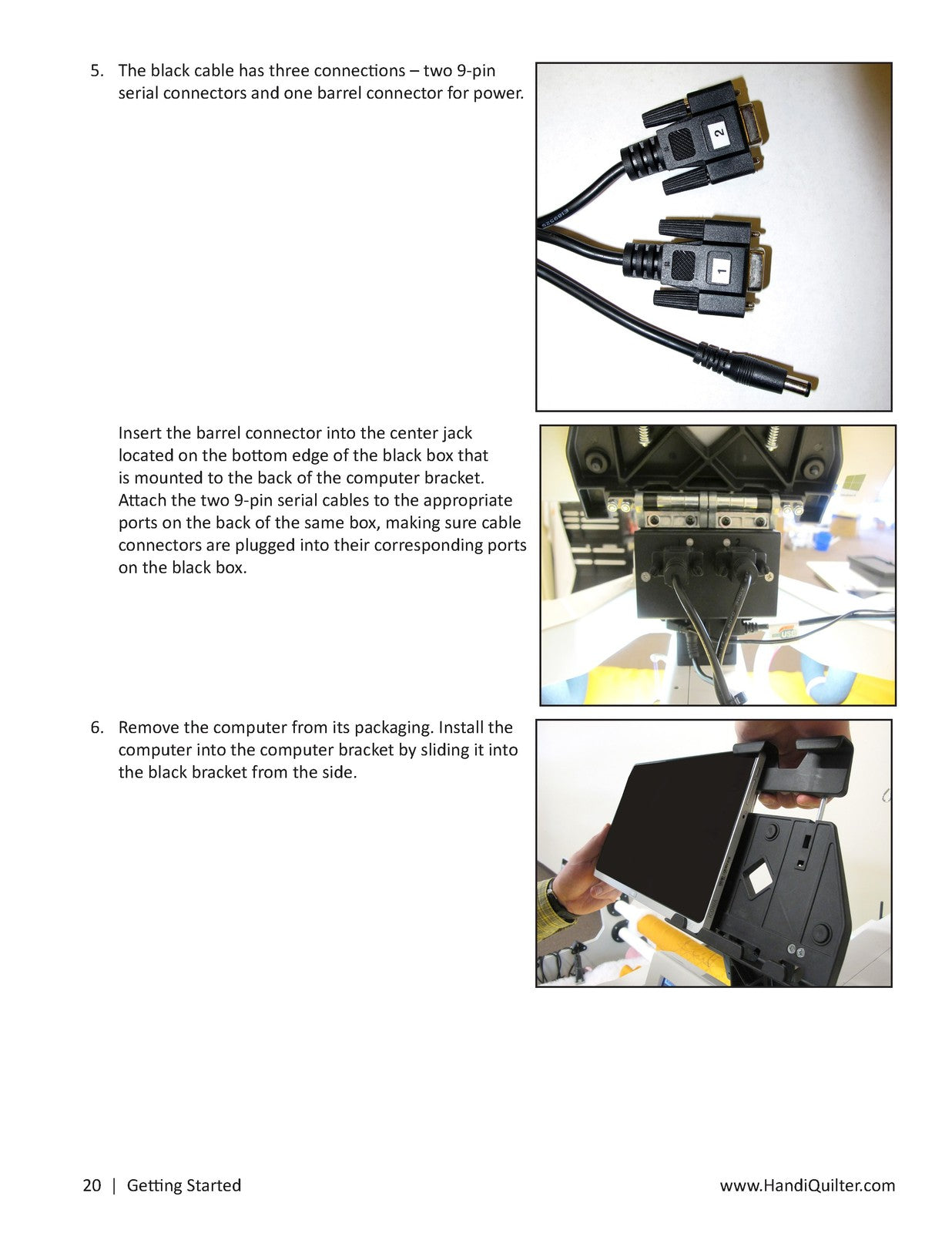 HANDI QUILTER Pro-Stitcher Premium Getting Started Manual - WIRE BOUND - COVERS