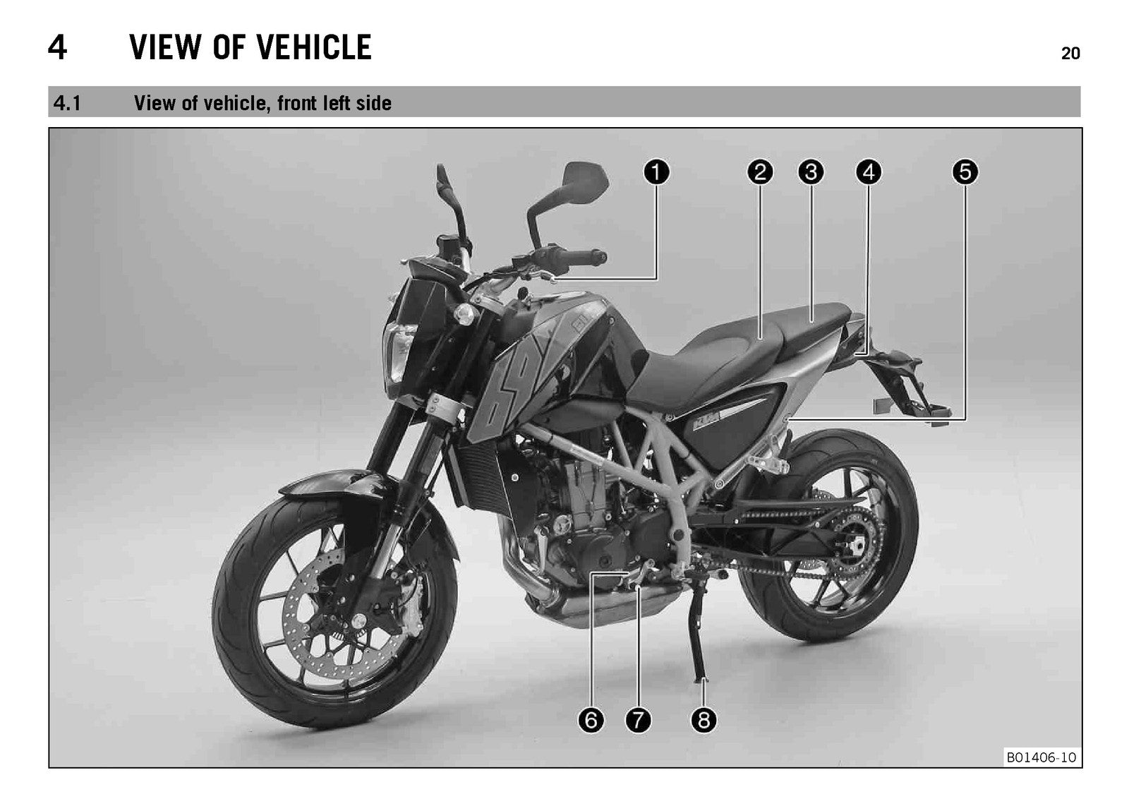 KTM 690 Duke USA Owners Manual 2013 - STEEL WIRE BOUND - PROTECTIVE COVERS