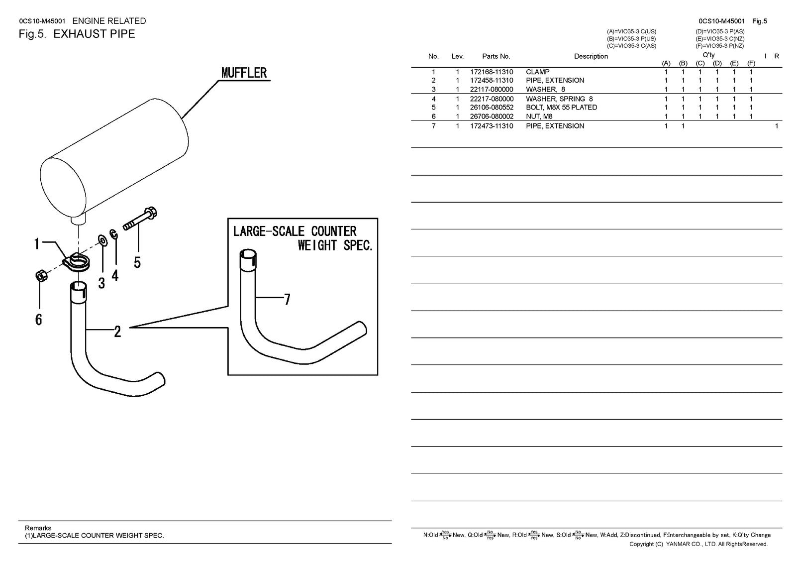 YANMAR ViO35-3 Excavator Parts Catalog Manual 2015 - WIRE BOUND - TOUGH COVERS