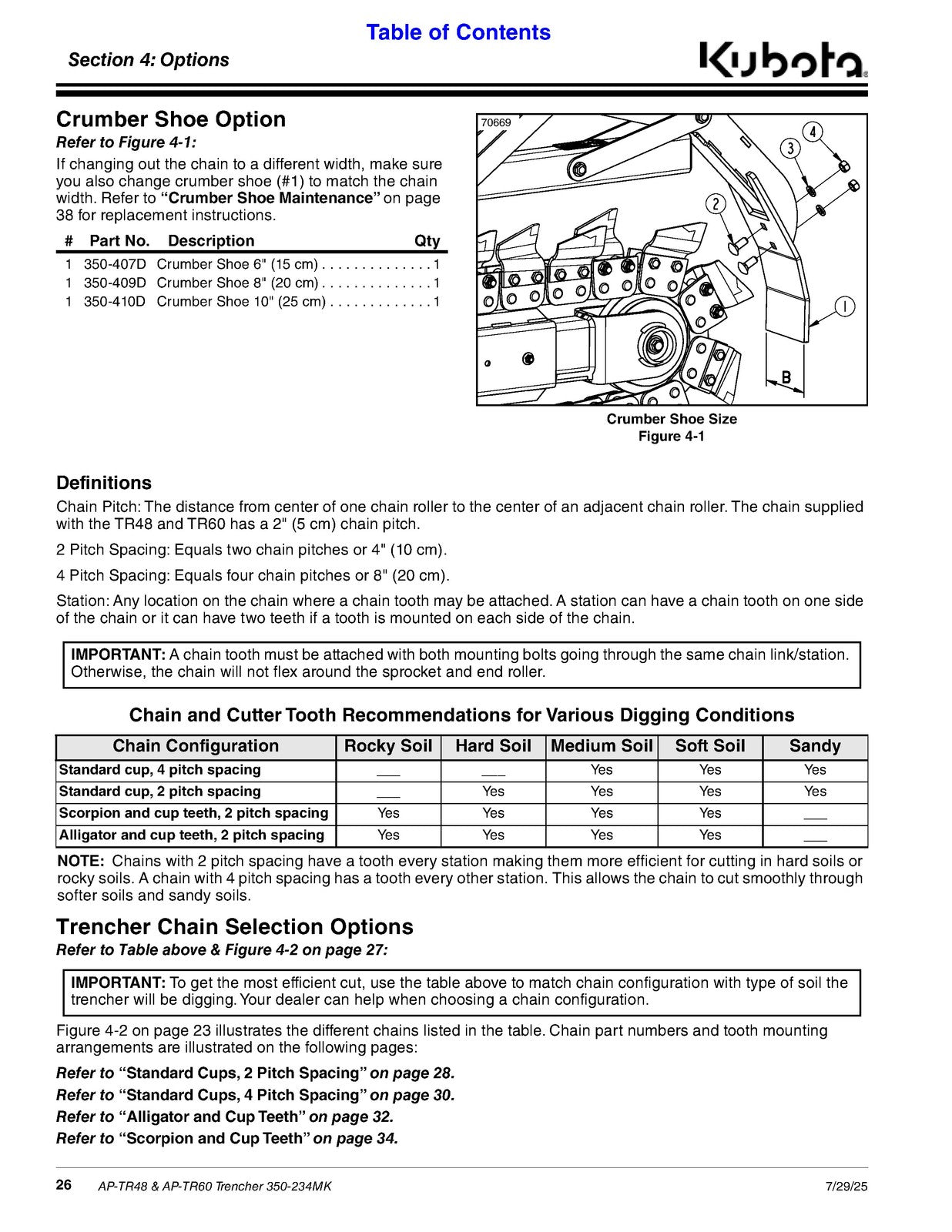 LAND PRIDE TR Series Trenchers Operators Manual - WIRE BOUND - TOUGH COVERS