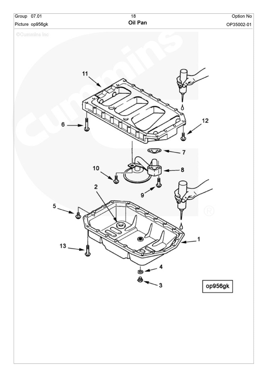 CUMMINS A1700 Engine Parts Catalog Manual SN 70016100 Up 2007 - WIRE BOUND