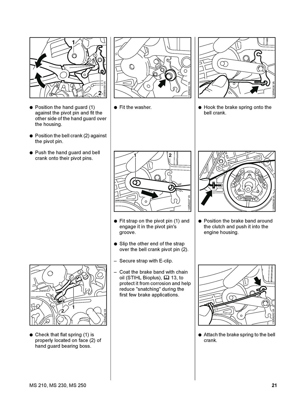 STIHL MS 210 230 250 Chainsaw Service Manual 2007 - WIRE BOUND - TOUGH COVERS