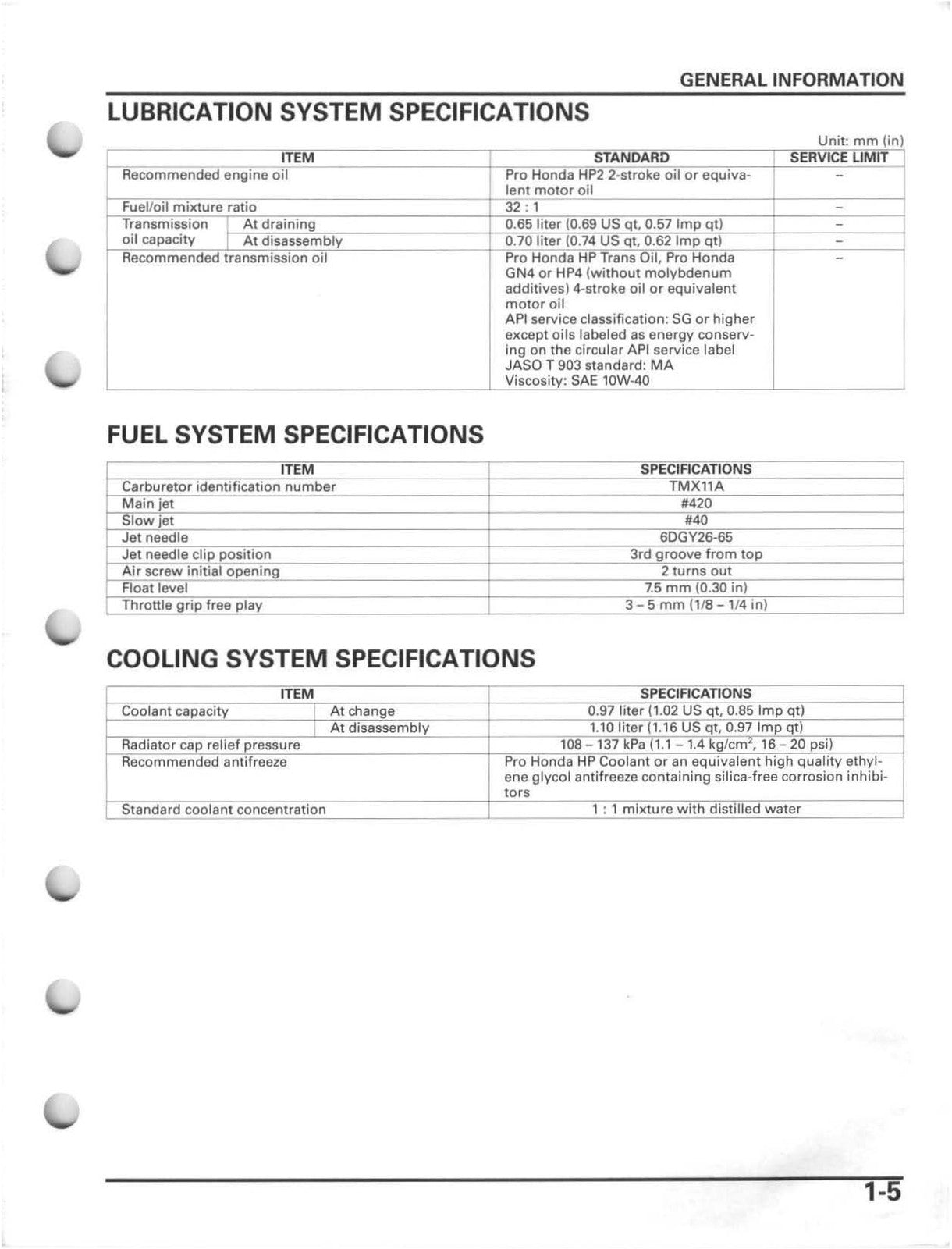 HONDA CR250R Motorcycle Service Manual 2005-2007 - WIRE BOUND - TOUGH COVERS