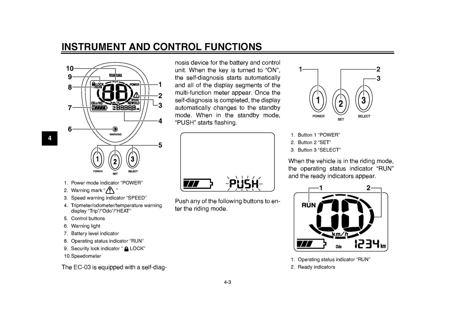 YAMAHA EC-03 Owners Manual 2010 - STEEL WIRE BOUND - PROTECTIVE COVERS