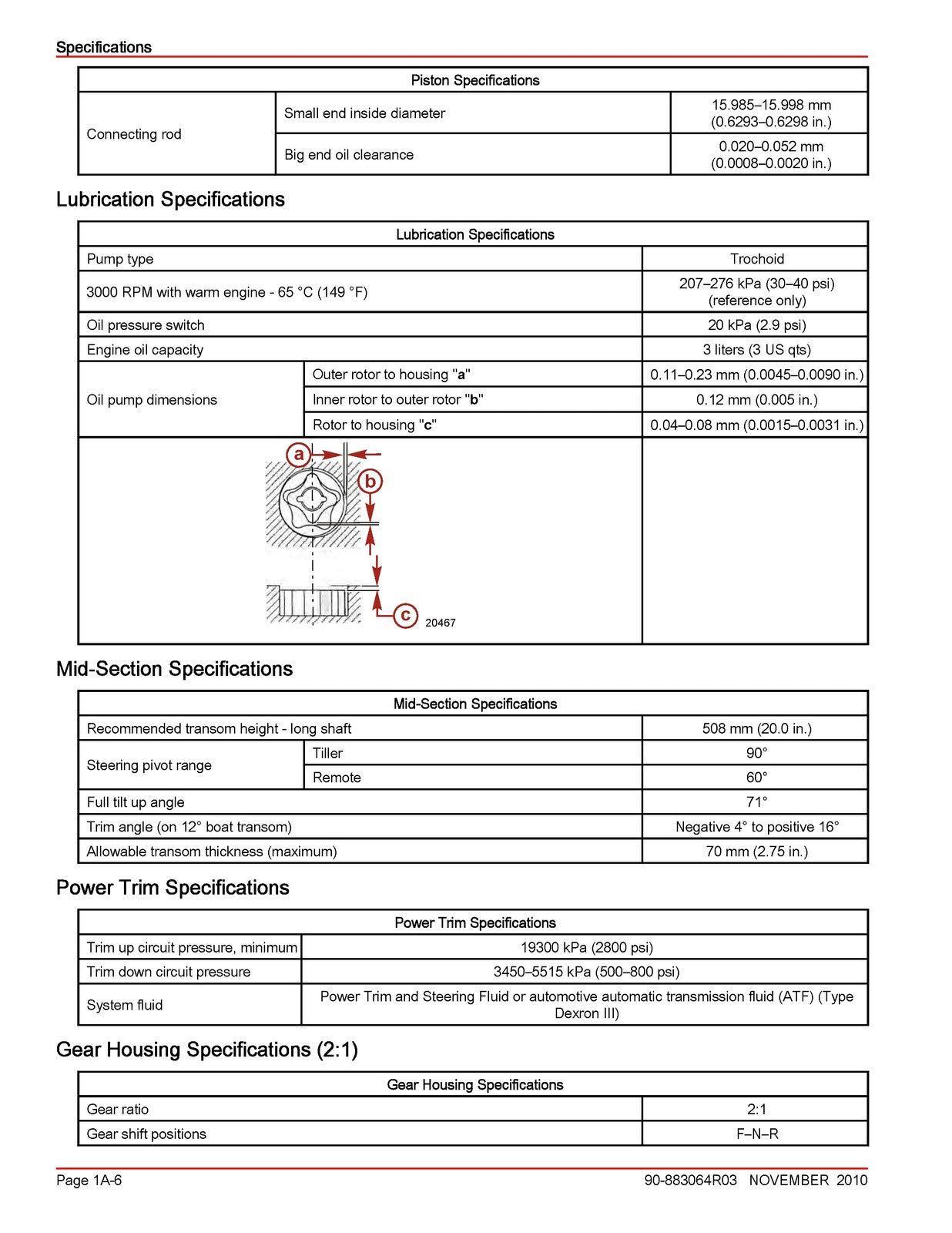 MERCURY 40 30 BigFoot EFI FourStroke 3 Service Manual 2010 SN 1C104334 Up