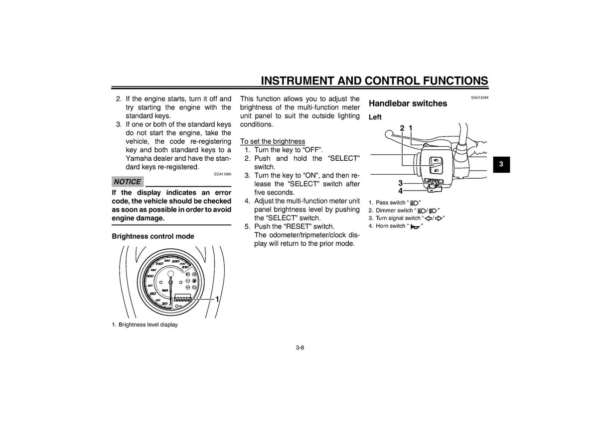 YAMAHA XVS950A Owners Manual 2012 - STEEL WIRE BOUND - PROTECTIVE COVERS