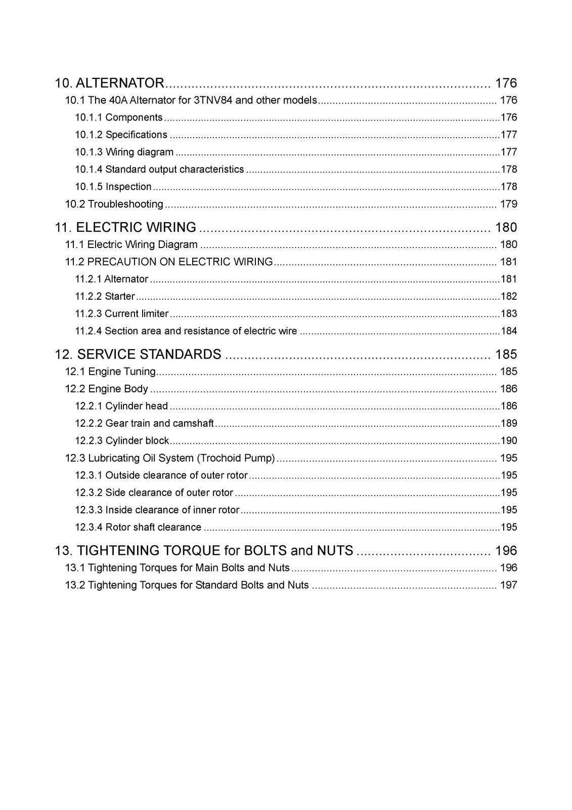 YANMAR 3D82AE 3D84E 3D88E 4D88E 4D98E 4D106  More Shop Manual, FOLDOUTS