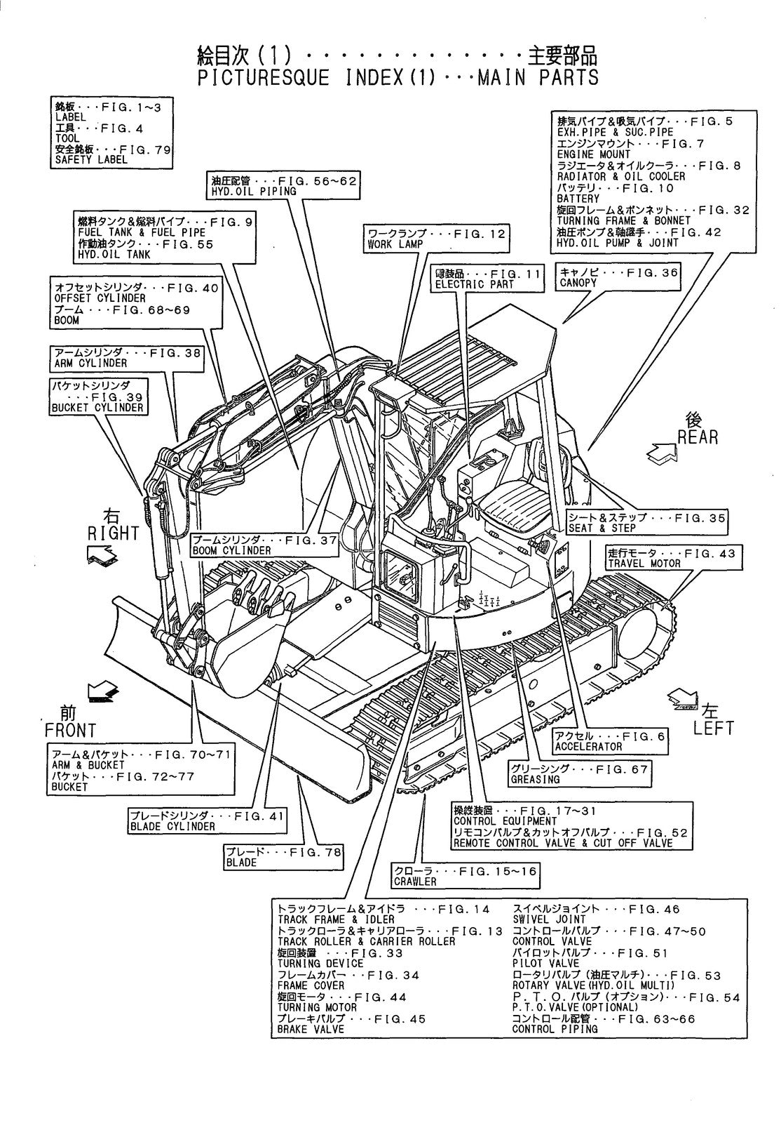 YANMAR B6-1PR B6-2PR Crawler Backhoe Parts Catalog Manual, FOLDOUTS