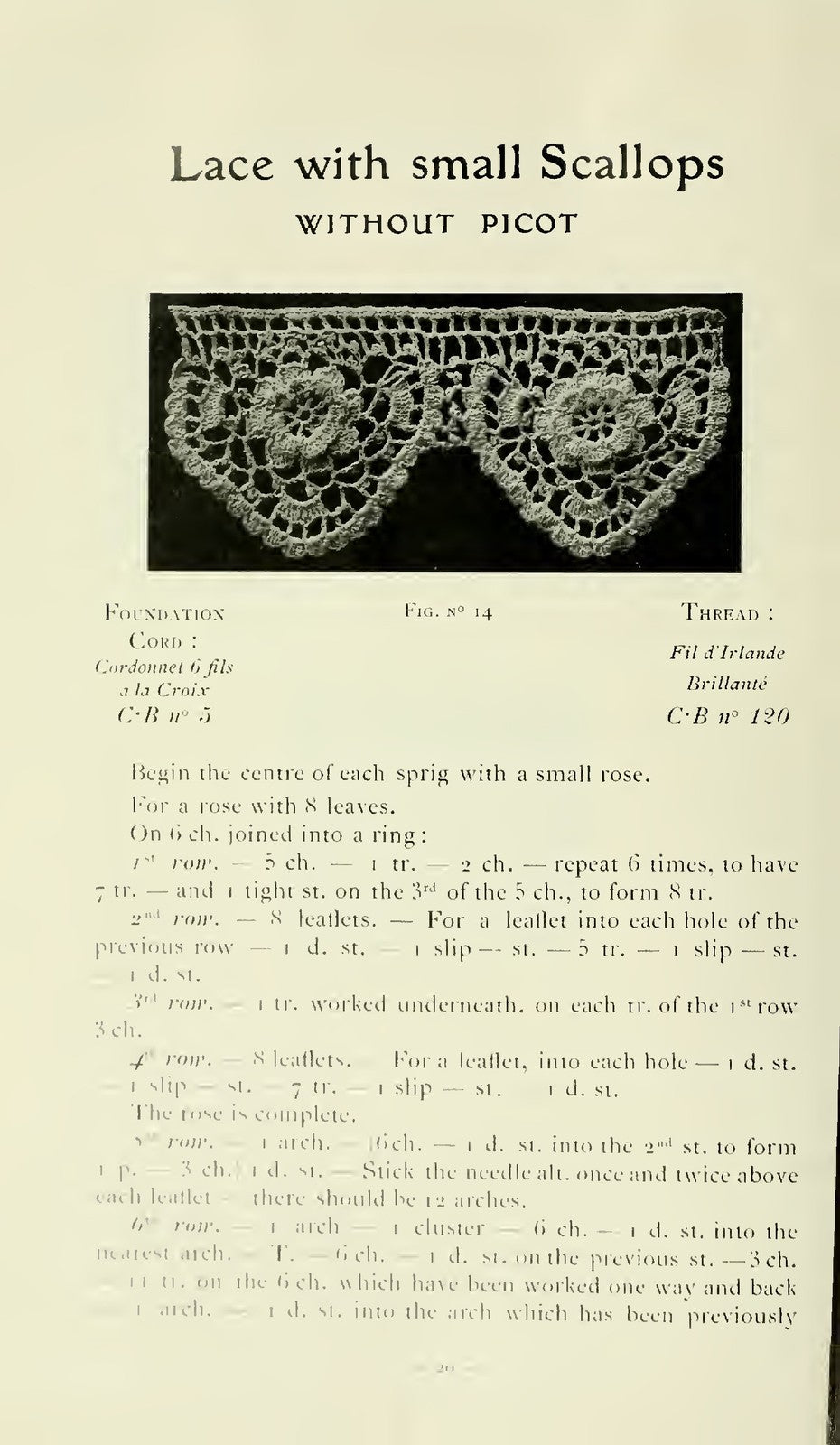 CARTIER-BRESSON Baby Irish Crochet Lace 2nd Album Instruction Manual - BOUND
