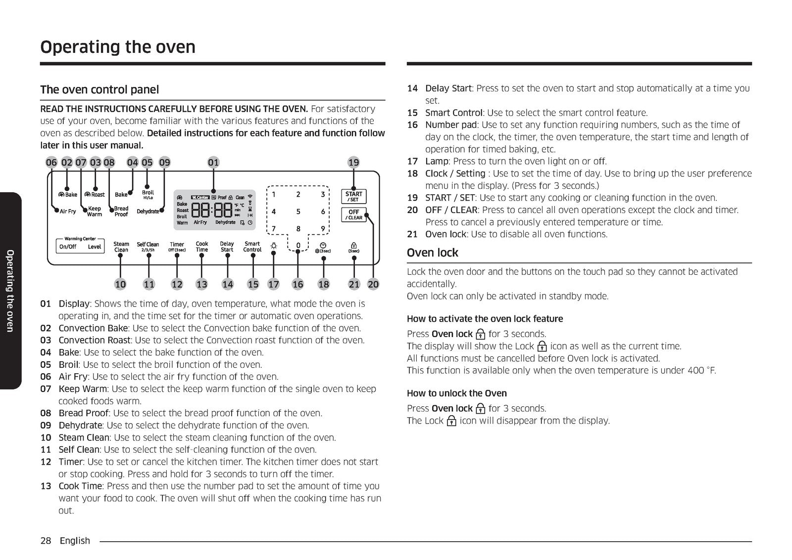 SAMSUNG NE63A6511SS Electric Range User Manual - STEEL WIRE BOUND - TOUGH COVERS