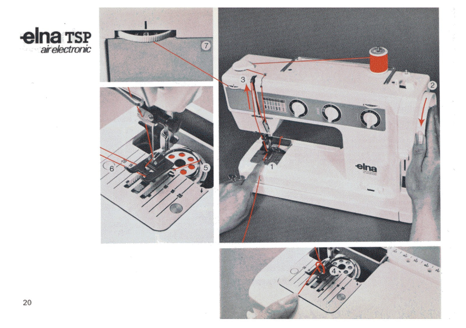 ELNA TSP Air Electronic Sewing Machine Instruction Manual - WIRE BOUND - COVERS