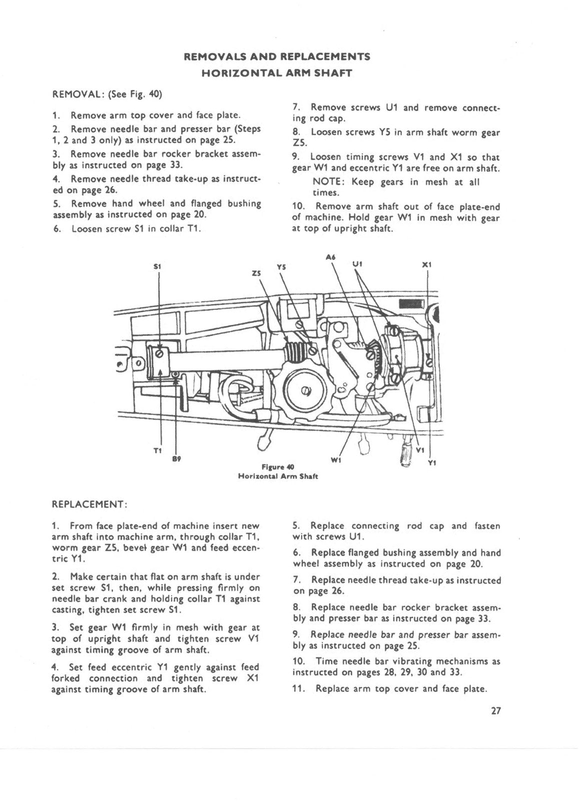 SINGER Class 337 338 Sewing Machine Service Manual 1965 - WIRE BOUND - COVERS