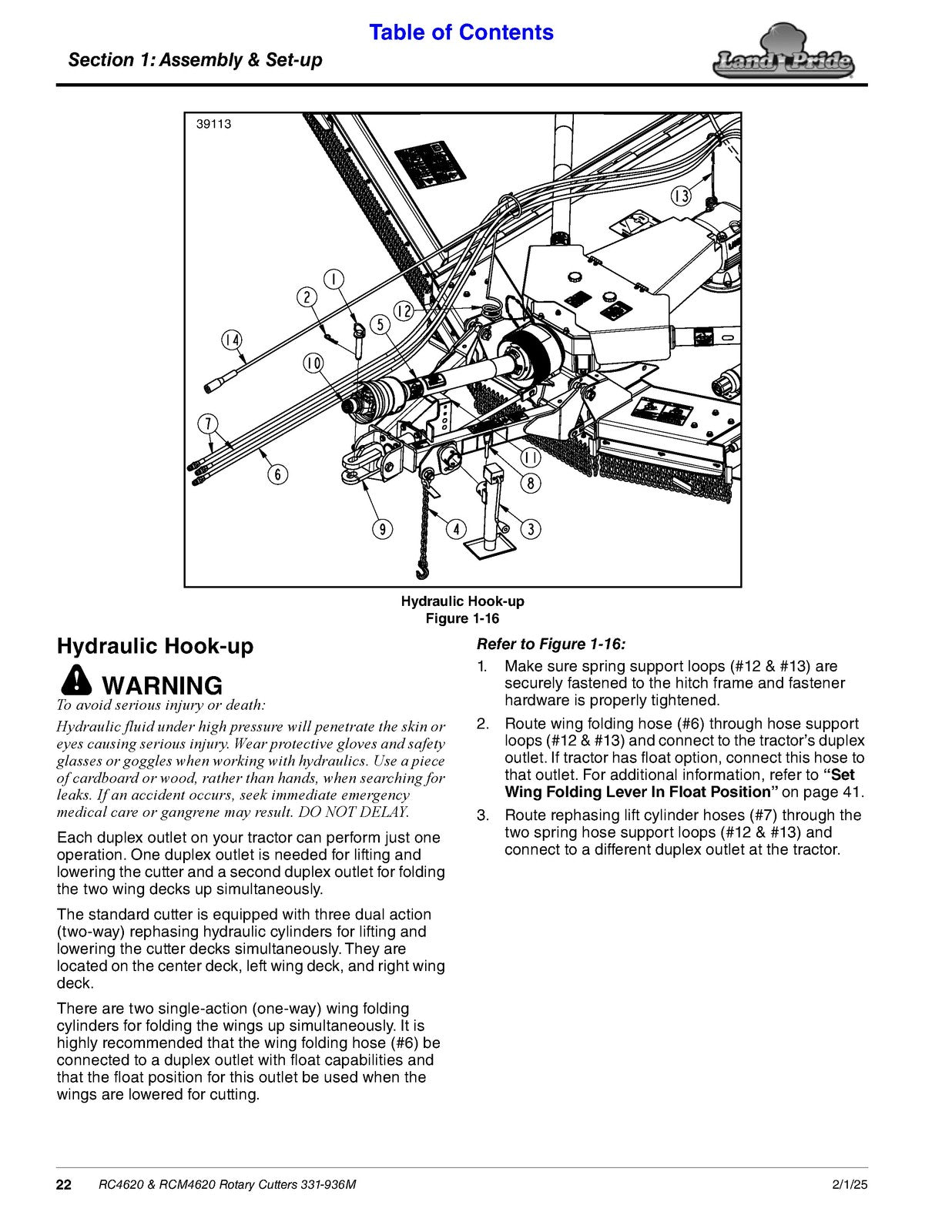 LAND PRIDE RC4620 Rotary Cutter Operators Manual - WIRE BOUND - TOUGH COVERS