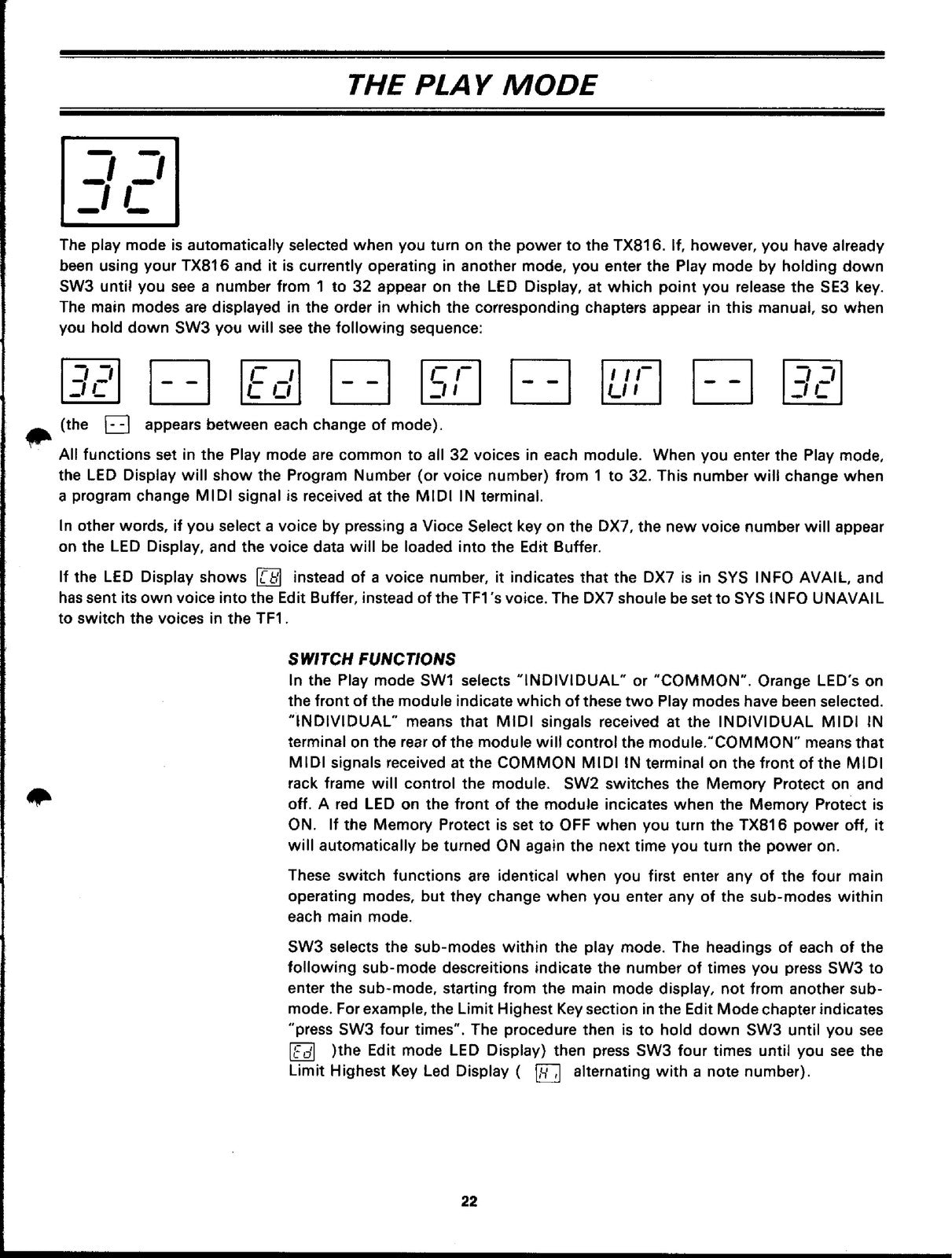 YAMAHA TX216 TX816 FM Tone Generator System Owners Manual - WIRE BOUND - COVERS