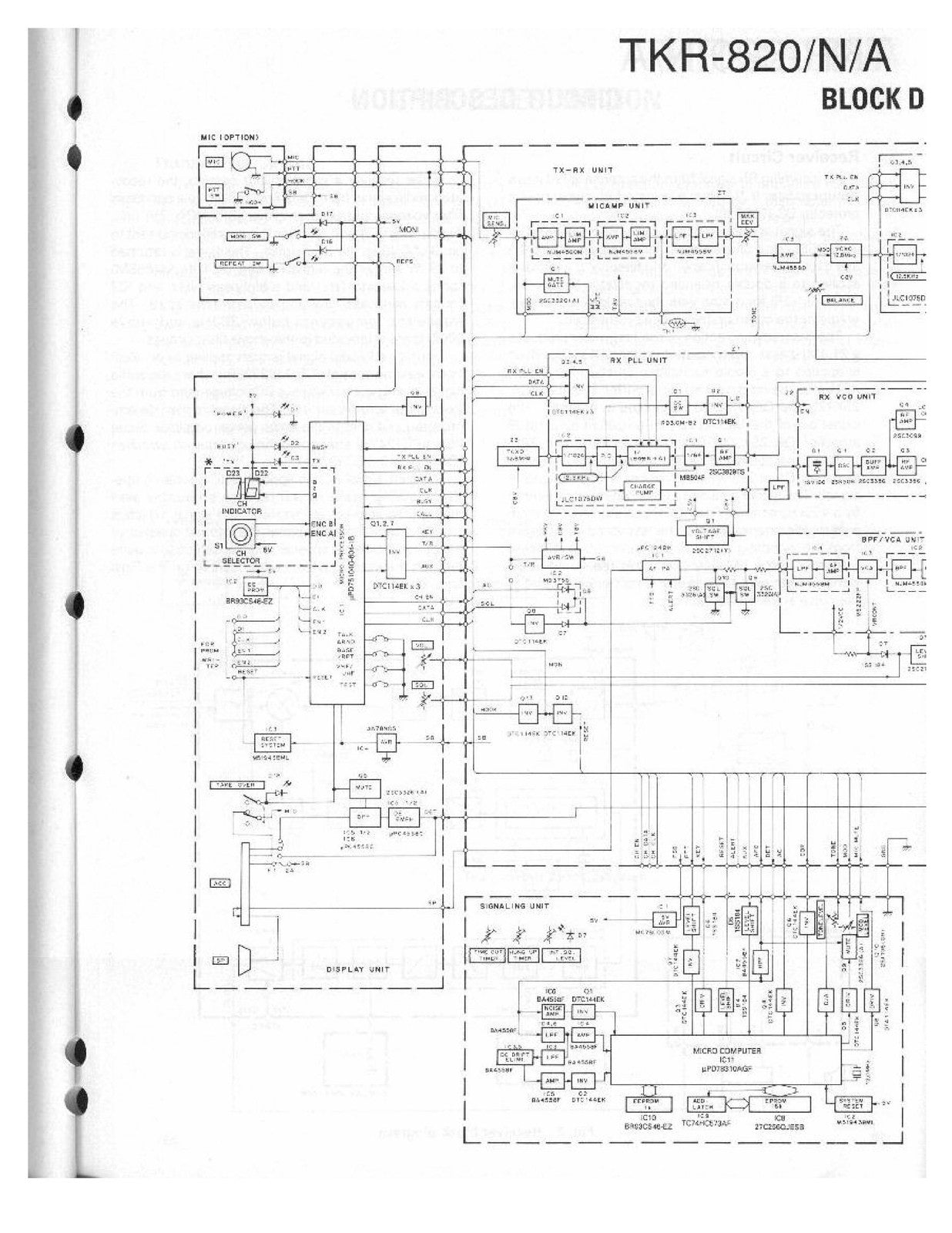 KENWOOD TKR-820 UHF Repeater Service Manual - STEEL WIRE BOUND - TOUGH COVERS
