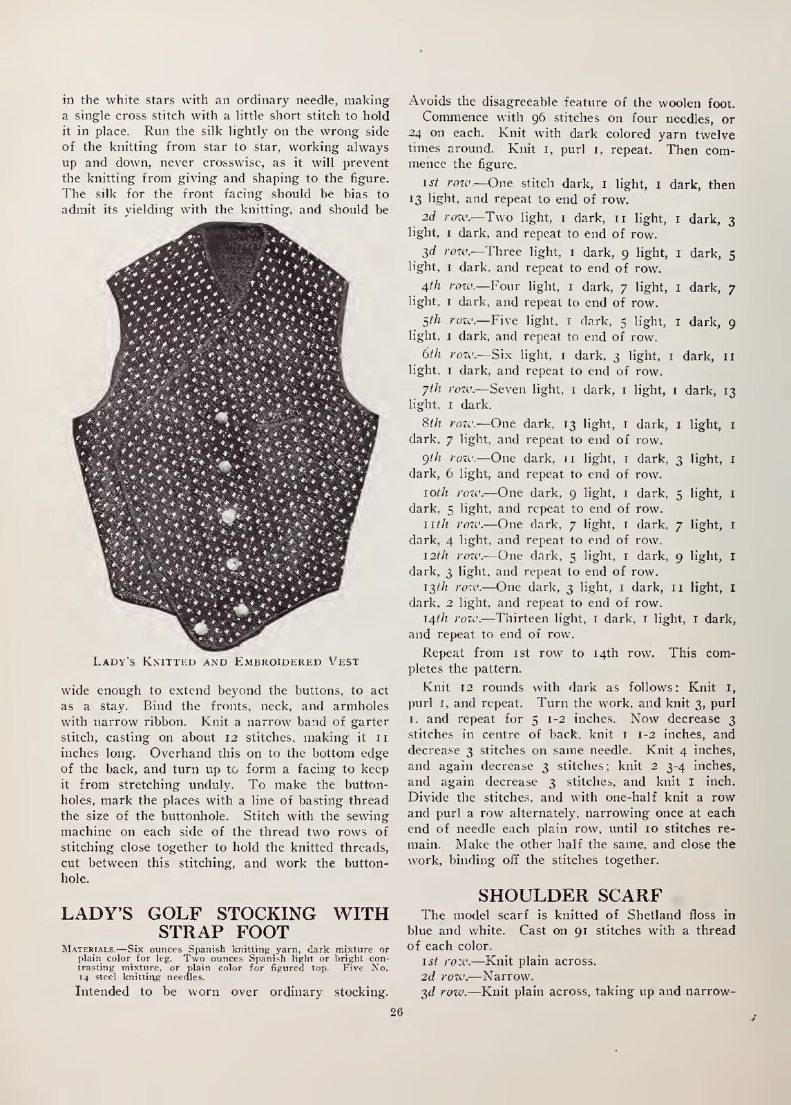 PRISCILLA Wool Knitting Book Manual 1912 - STEEL WIRE BOUND - PROTECTIVE COVERS