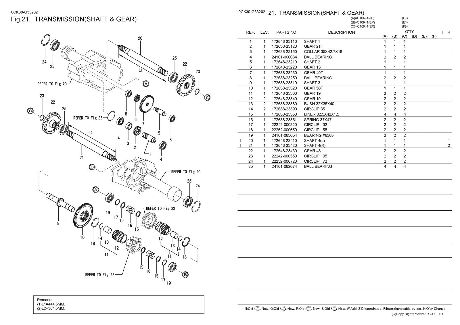 YANMAR C10R-1 Crawler Carrier Parts Catalog Manual 2010 - WIRE BOUND - COVERS