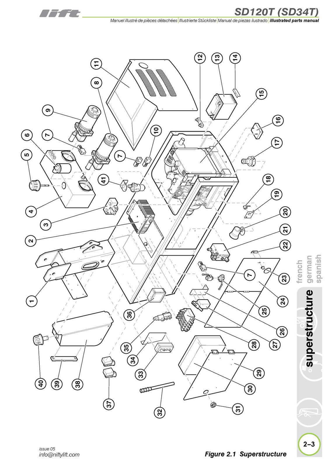 NIFTYLIFT SD120T SD34T Illustrated Parts Manual 2019 - WIRE BOUND - TOUGH COVERS