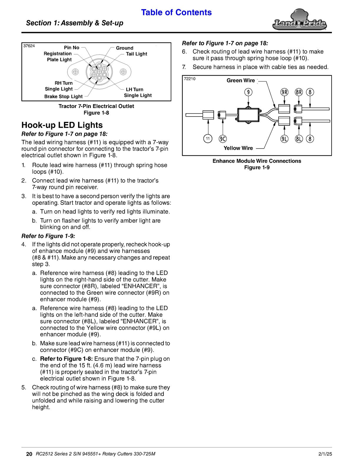 LAND PRIDE RC2512 Rotary Cutters Operators Manual - WIRE BOUND - TOUGH COVERS