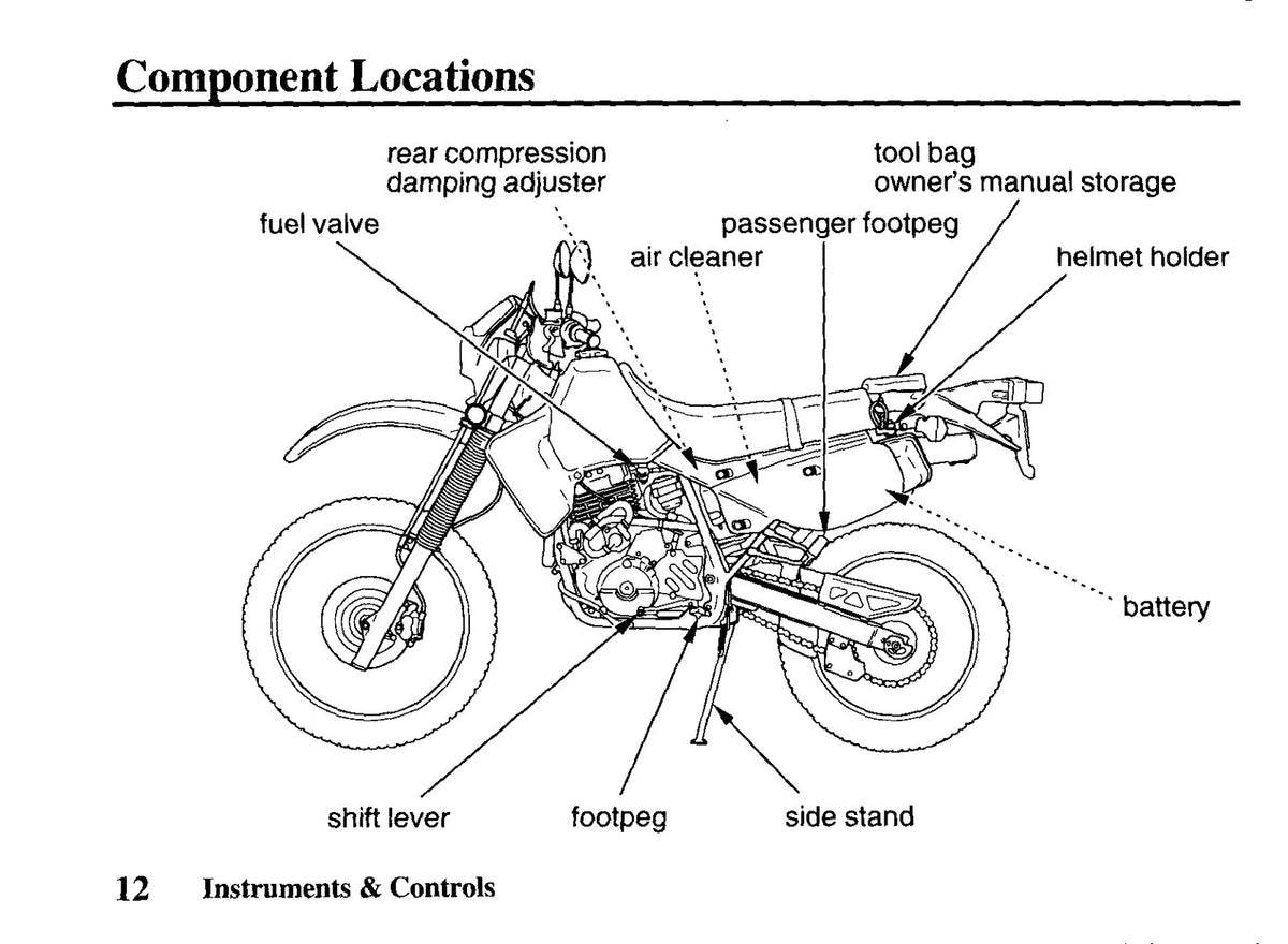 HONDA XR650L Owners Manual 2002 - STEEL WIRE BOUND - PROTECTIVE COVERS