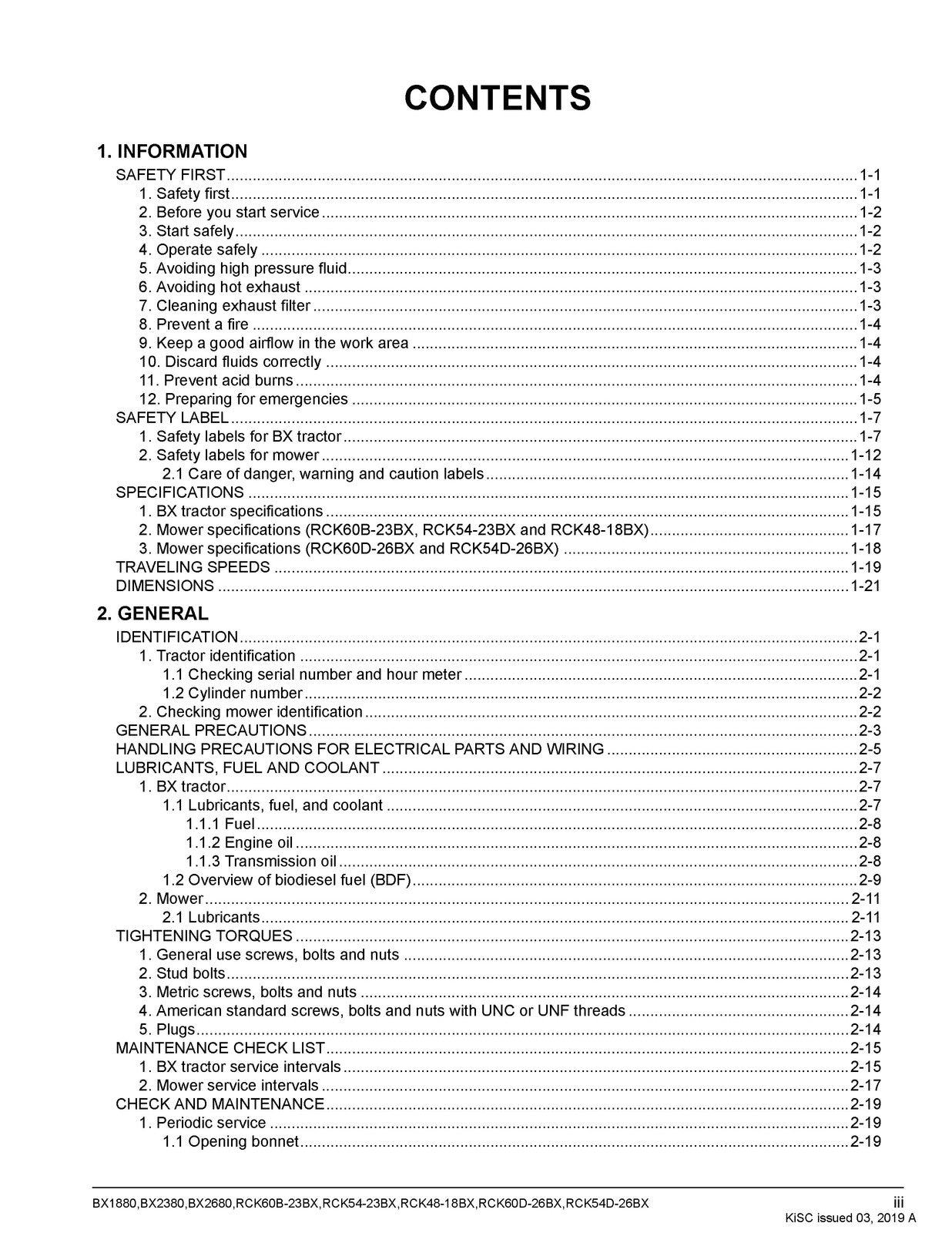 KUBOTA BX1880 BX2380 BX2680 Service Workshop & Operators Manual BUNDLE