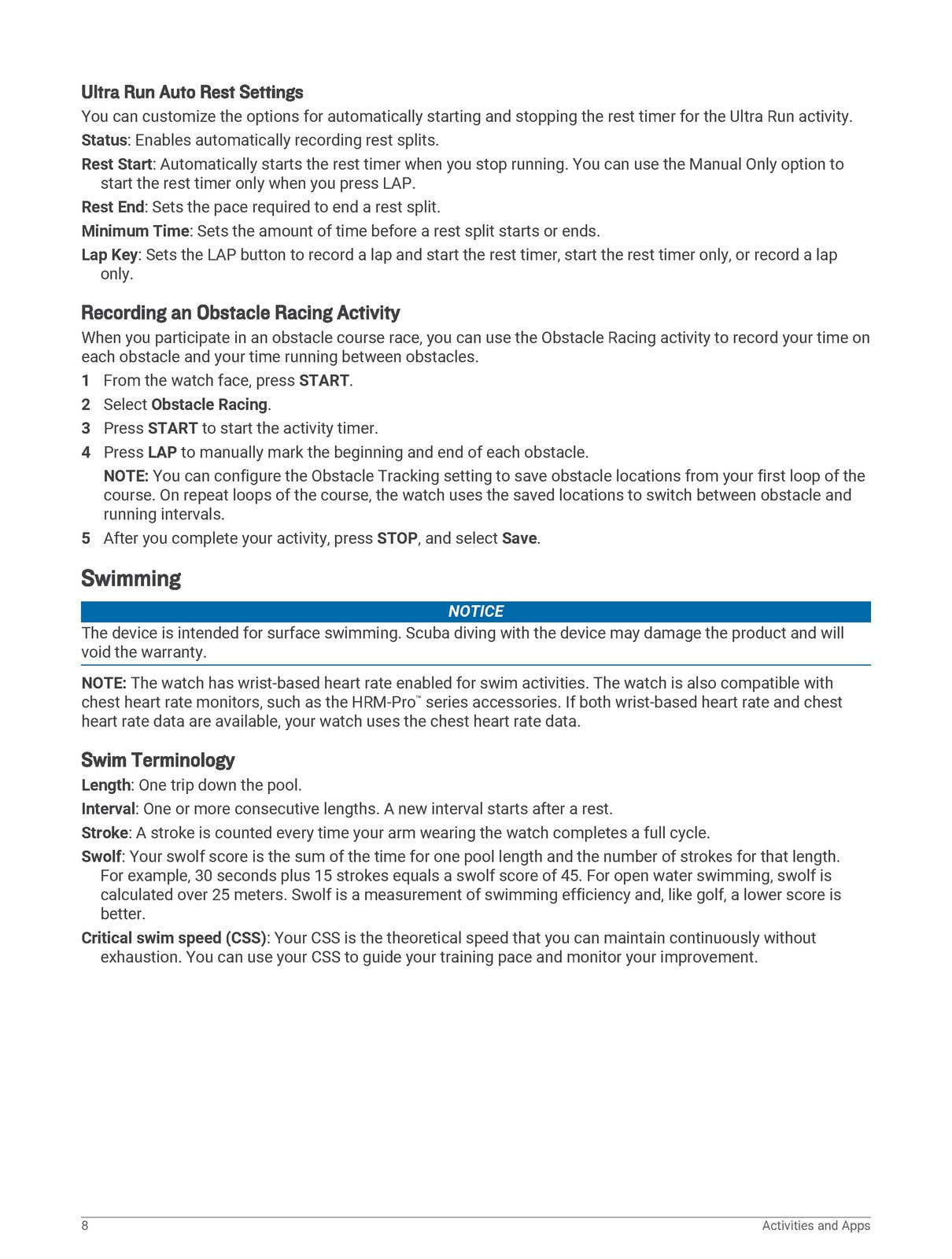 GARMIN Fenix 7 Standard Solar Pro Series Owners Manual 2022 - WIRE BOUND