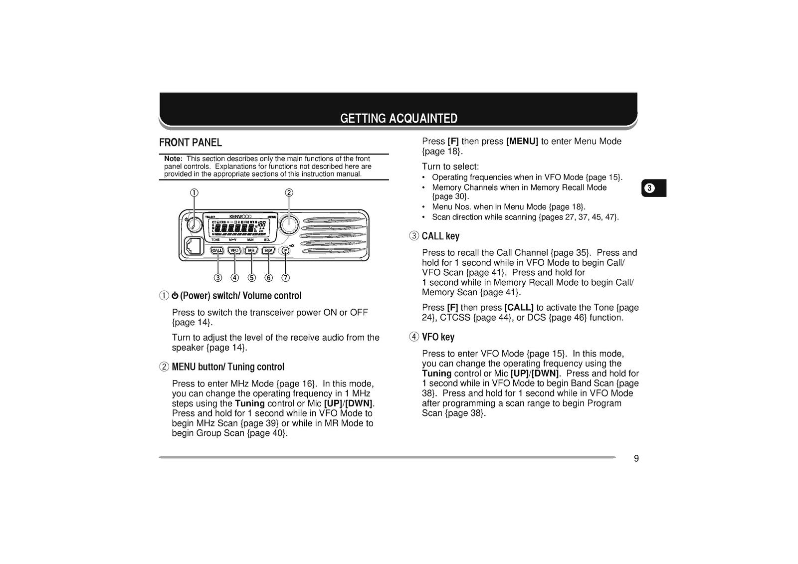 KENWOOD TM-281A TM-481A FM Transceiver Instruction Manual - WIRE BOUND - COVERS