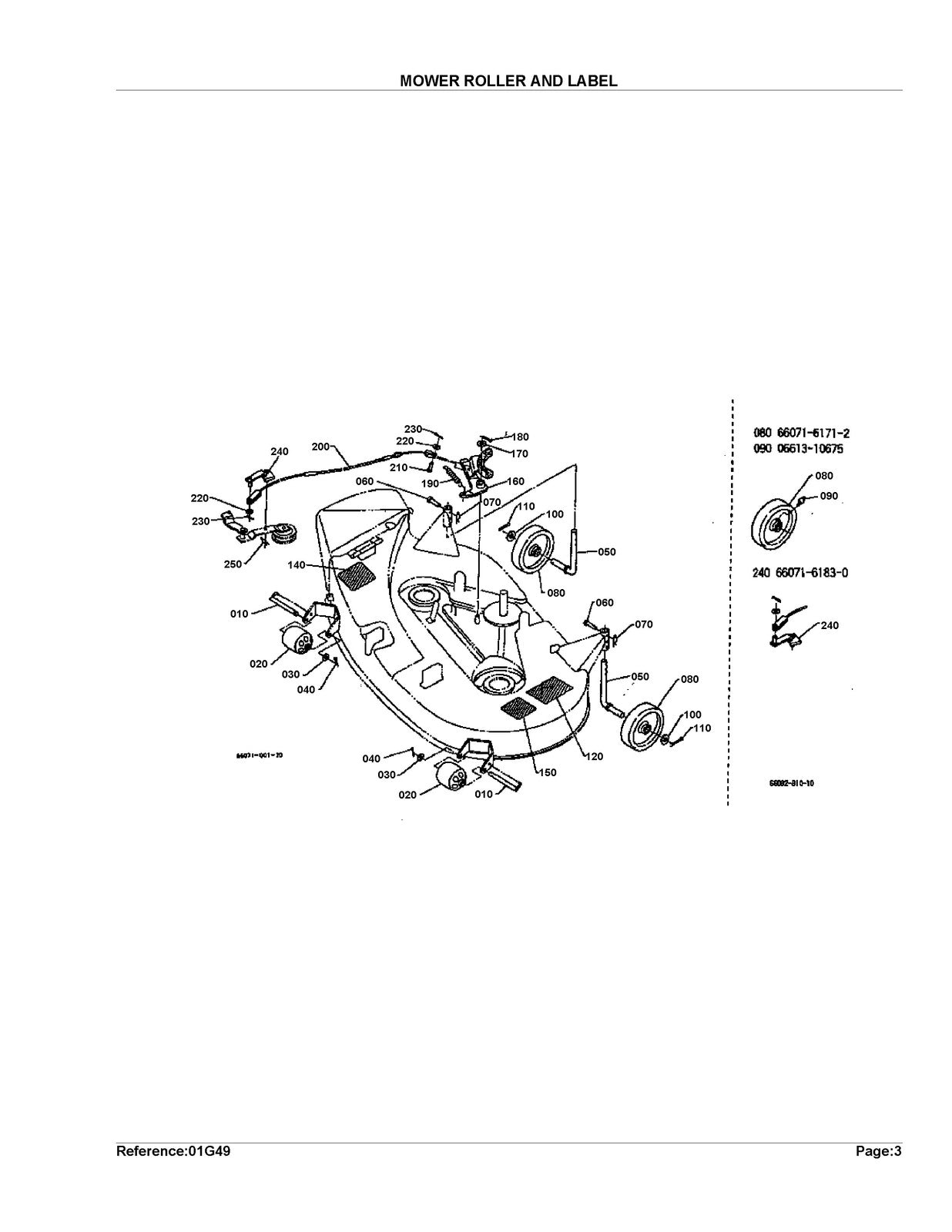 KUBOTA RC40LT Parts Manual - STEEL WIRE BOUND - PROTECTIVE COVERS