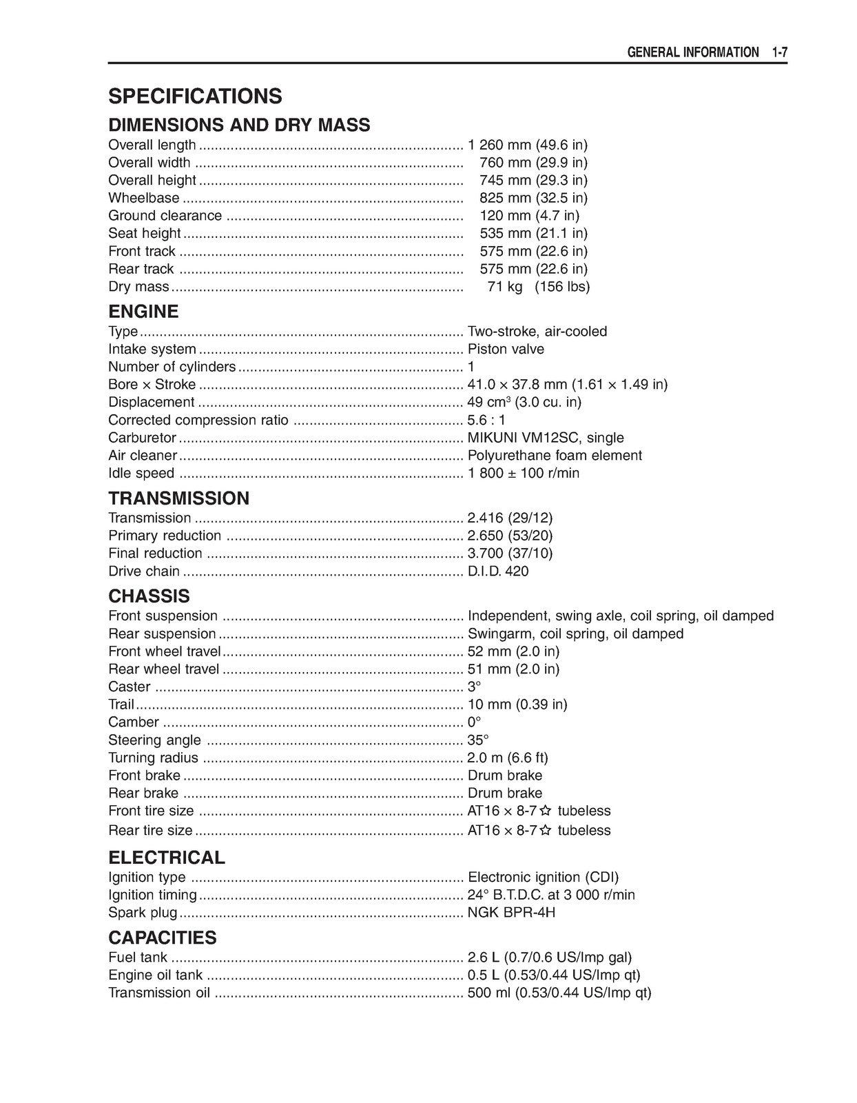SUZUKI LT-A50 Service Manual 2 - STEEL WIRE BOUND - PROTECTIVE COVERS