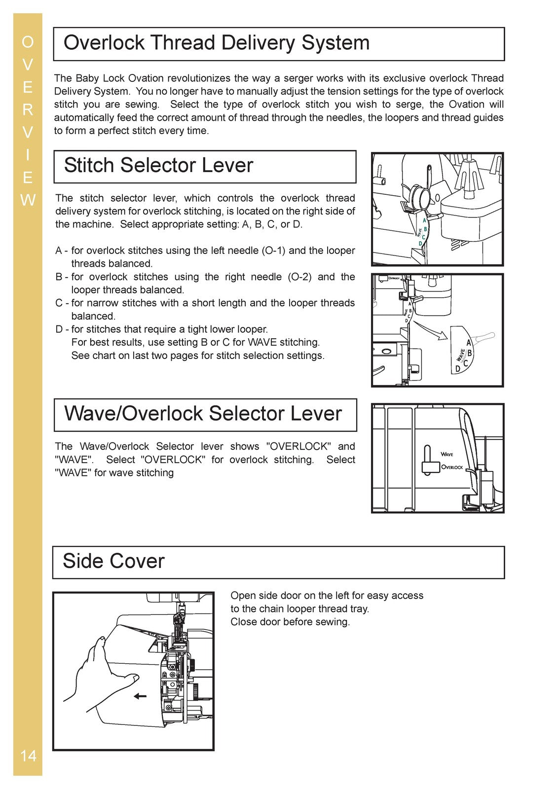 BABY LOCK Ovation BLES8 Serger Instruction Manual - WIRE BOUND - TOUGH COVERS
