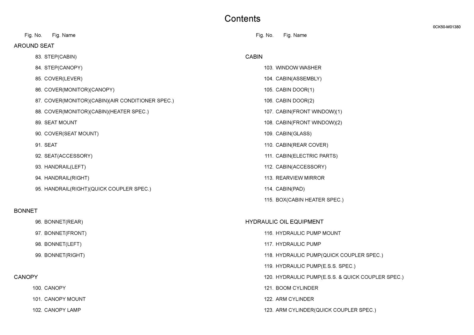 YANMAR ViO50-6A Excavator Parts Catalog Manual 2017 - WIRE BOUND - TOUGH COVERS