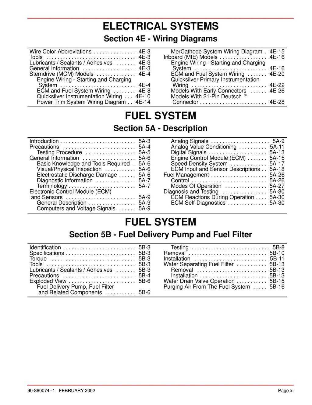 MERCURY MERCRUISER NO 22 MARINE IN-LINE DIESEL D28L D42L D-TRONIC - BOUND