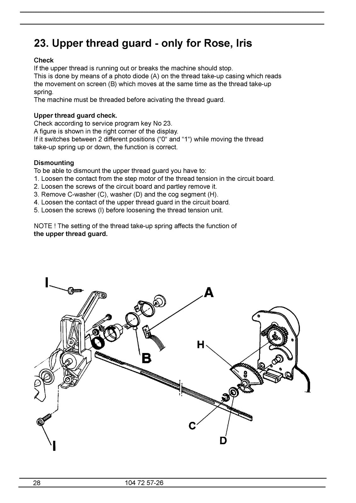 HUSQVARNA VIKING 600 500 400 350 Sewing Machine Service Manual 2003 - WIRE BOUND