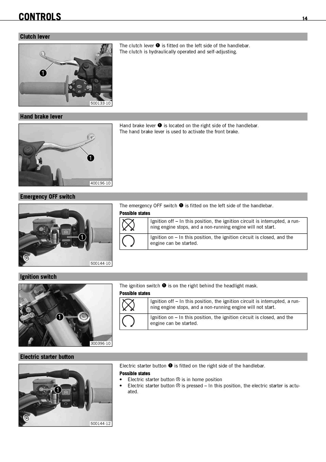 KTM 450 530 EXC USA Owners Manual 2010 - STEEL WIRE BOUND - PROTECTIVE COVERS