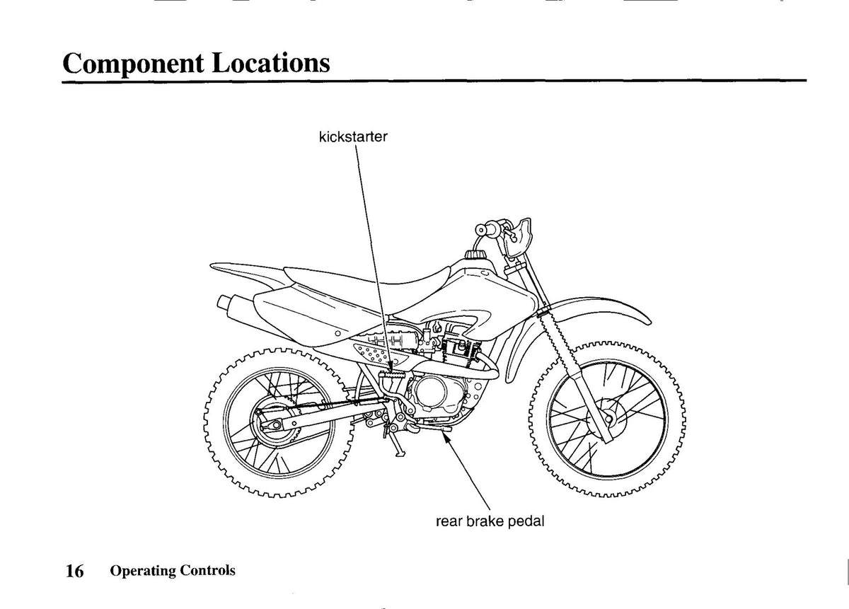 HONDA XR100R Owners Manual 2003 - STEEL WIRE BOUND - PROTECTIVE COVERS