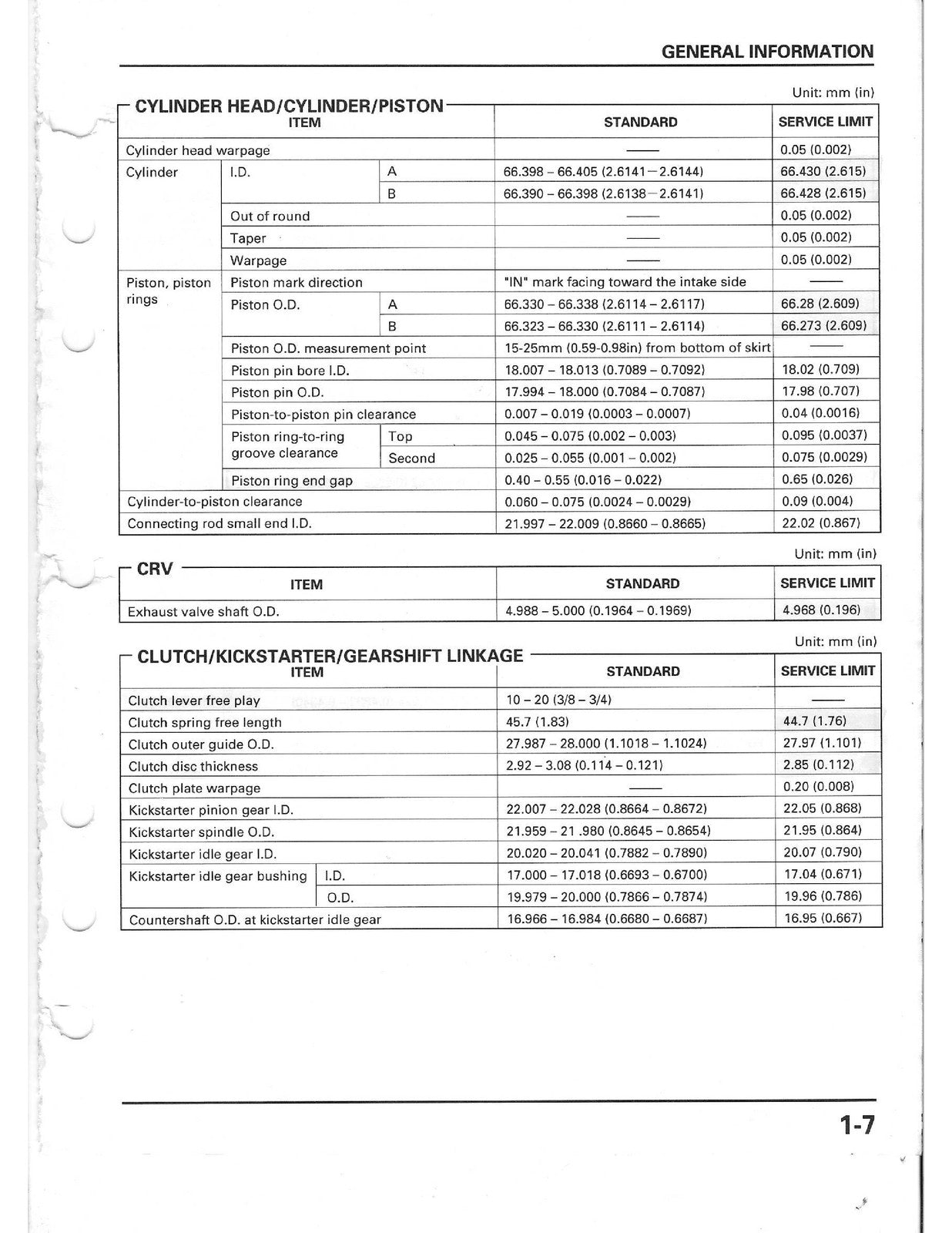 HONDA CR250R Motorcycle Service Manual 2000-2001 - WIRE BOUND - TOUGH COVERS