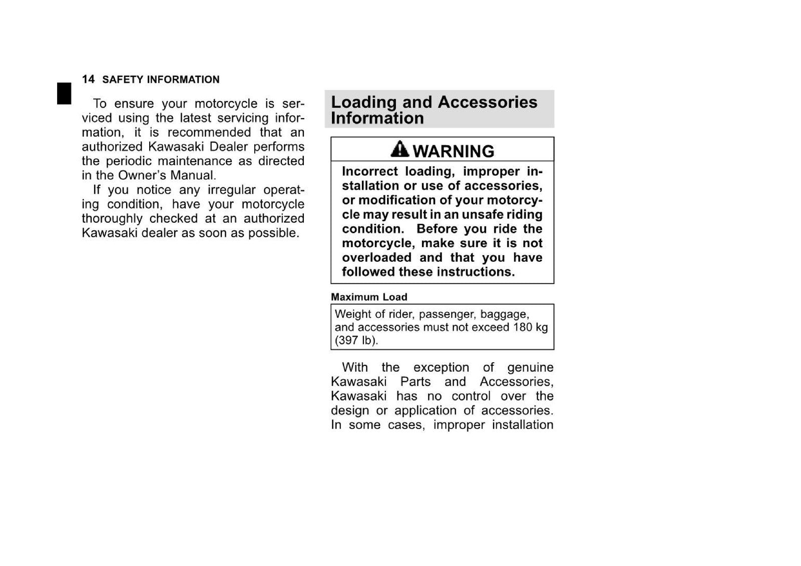 KAWASAKI Z400 Motorcycle Owners Manual - STEEL WIRE BOUND - PROTECTIVE COVERS