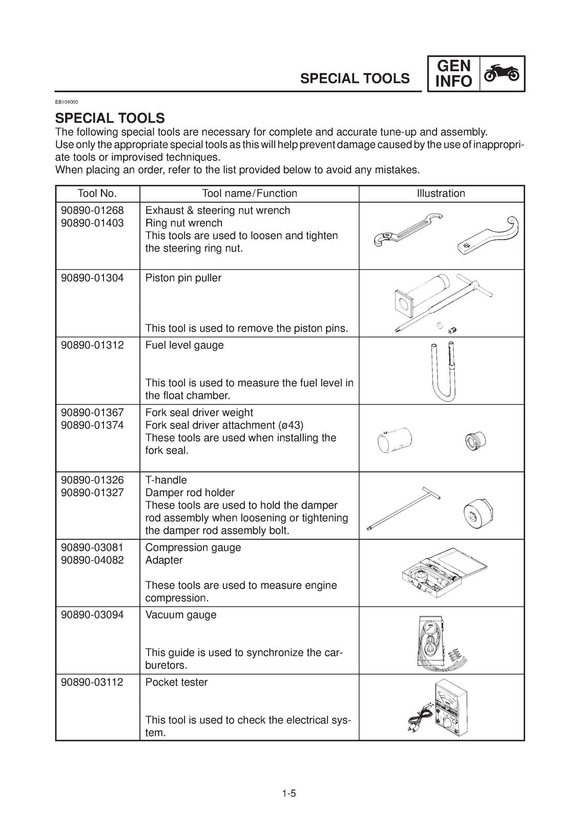 YAMAHA XJR1300 Motorcycle Service Manual 1999-2003 - BOUND - COVERS - FOLDOUTS