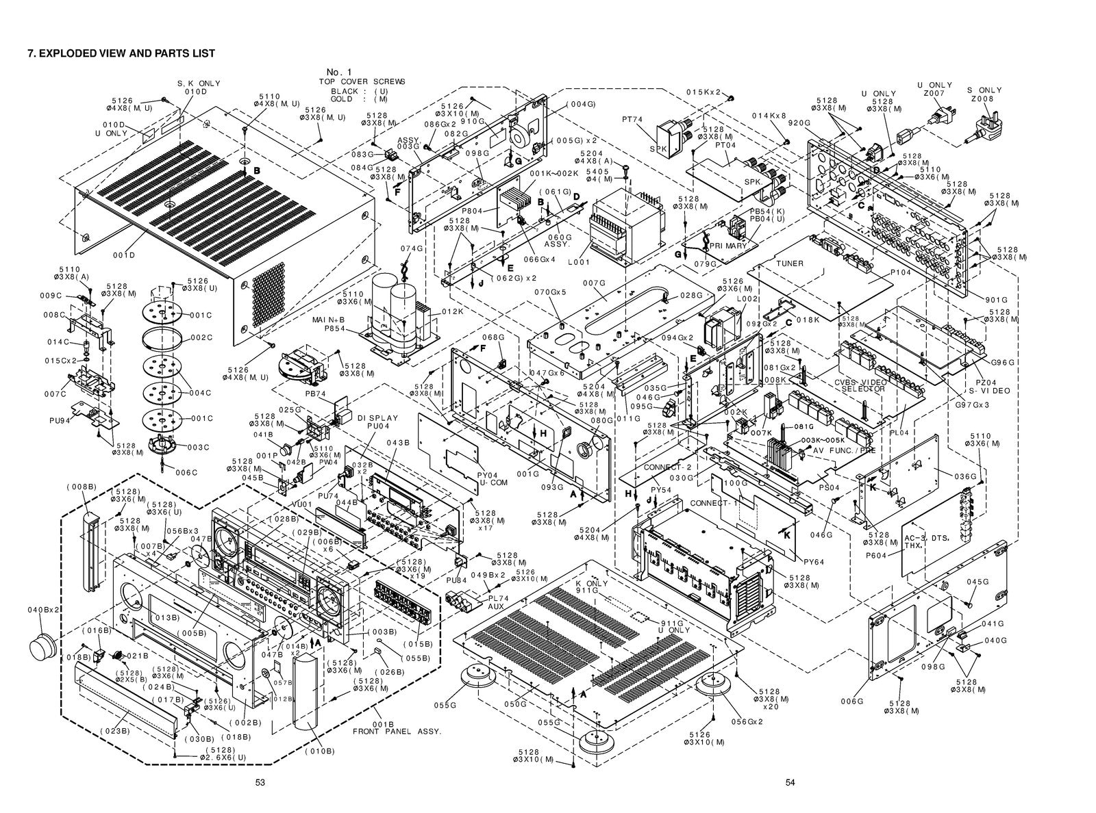 MARANTZ SR-19 AV Surround Receiver Service Manual 1999, BOUND, COVERS, FOLDOUTS