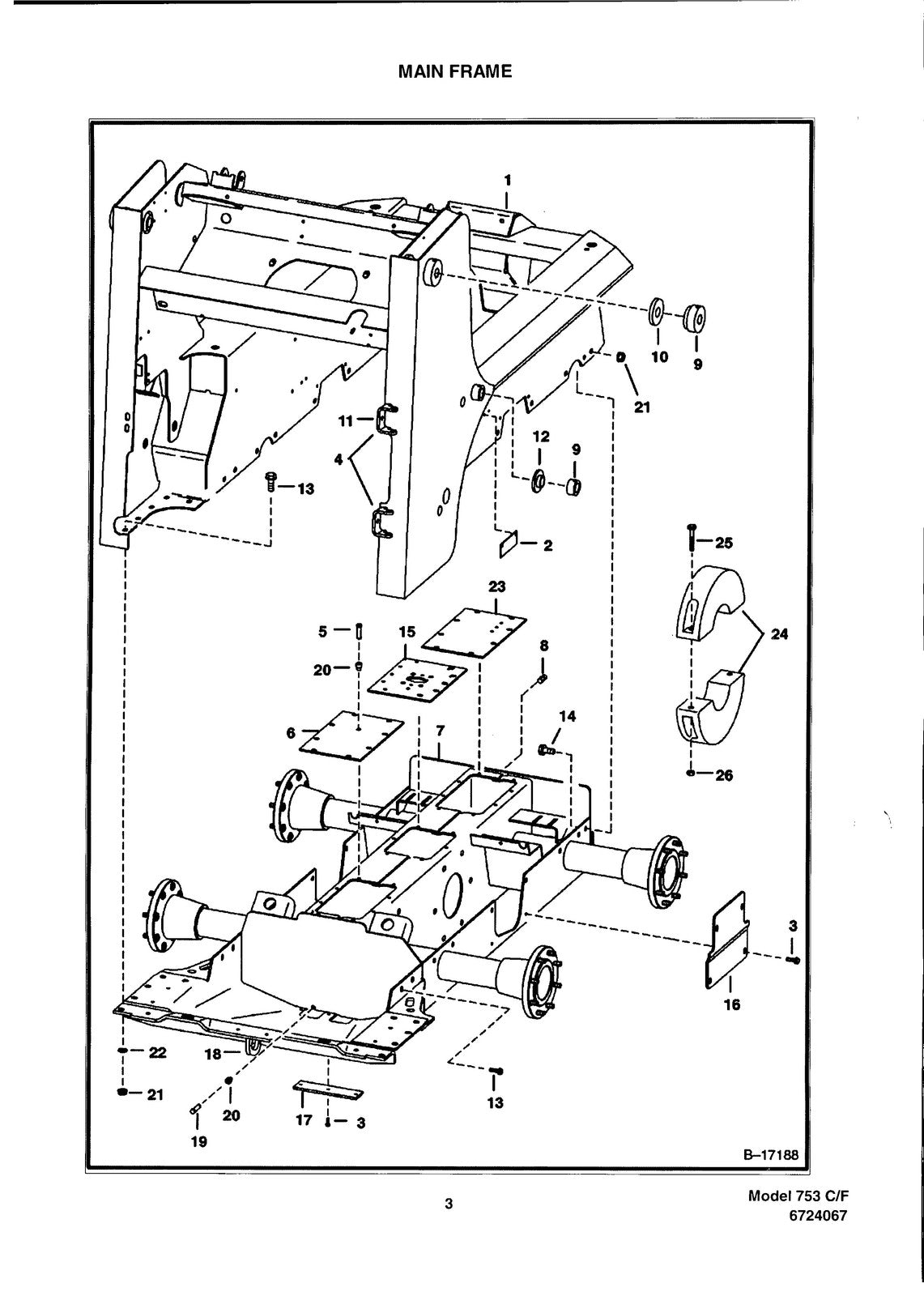 BOBCAT 753 753H Skid Steer Loader Parts Manual - STEEL WIRE BOUND - TOUGH COVERS