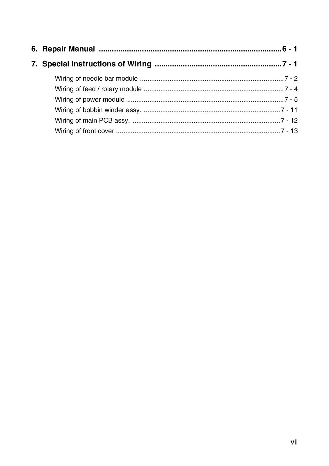 BROTHER JS-70E Series Service Manual - STEEL WIRE BOUND - PROTECTIVE COVERS