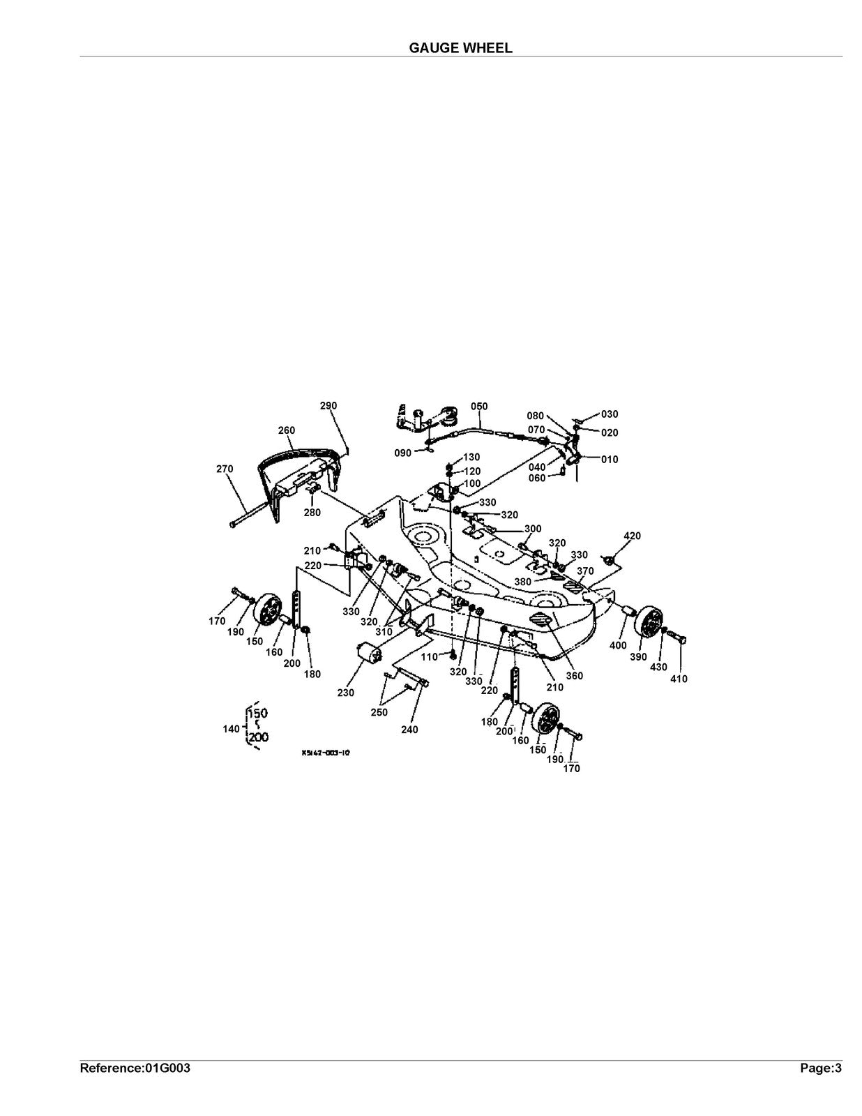 KUBOTA RCK44LT Parts Manual - STEEL WIRE BOUND - PROTECTIVE COVERS